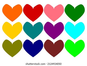 set of hearts icon  for design