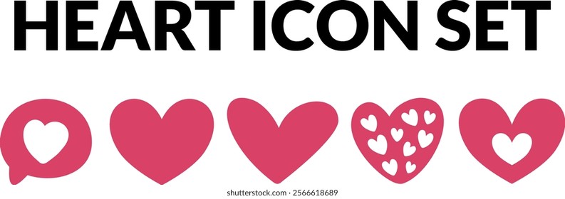 Set of hearts icon, Heart icon collection,Heart icon