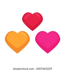 Establece iconos de corazones. Ilustración del vector
