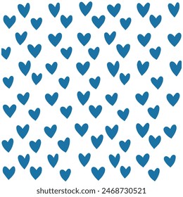 Set of hearts love on a white background. Vector illustration in flat style.