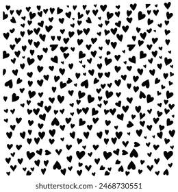 Set of hearts love on a white background. Vector illustration in flat style.