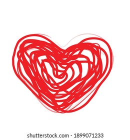 Conjunto de corazones . Formas de una línea para el diseño.  Carteles de San Valentín. Ilustración vectorial.