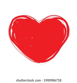 Set of Hearts . One line Shapes for your design.  Valentine's Day signs. Vector illustration.