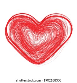 Conjunto de corazones . Formas de una línea para el diseño.  Carteles de San Valentín. Ilustración vectorial.