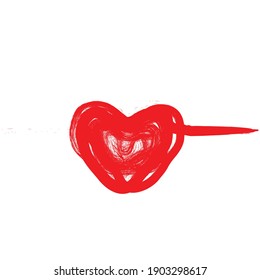 Conjunto de corazones . Formas de una línea para el diseño.  Carteles de San Valentín. Ilustración vectorial.