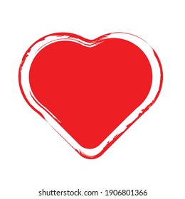 Set of Hearts . One line Shapes for your design.  Valentine's Day signs. Vector illustration.
