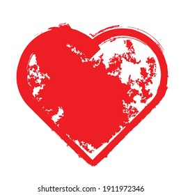 Set of Hearts . One line Shapes for your design.  Valentine's Day signs. Vector illustration.