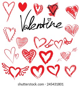 set of hearts Valentine's Day