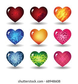 Set the hearts of Valentine's Day
