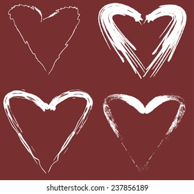 set of hearts for Valentines Day Background