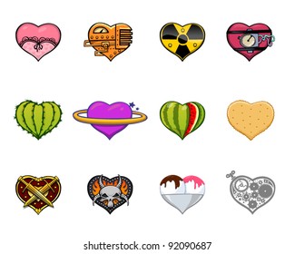 Set of hearts for Valentine`s Day. part 2