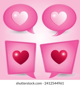 set of hearts. Set valentine’s vector.