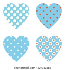 Set of hearts. Vector illustration
