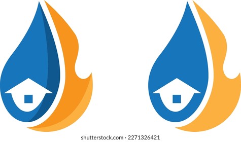 a set of heating and cooling icons