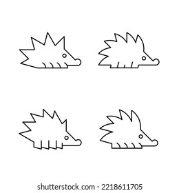 Set of Hedgehog, Hedgehog Logo. Icon design. Template elements