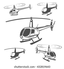 Set of helicopter,helicopter design,helicopter vector.