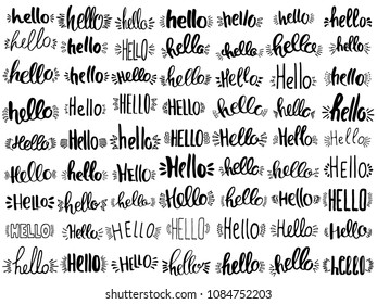 set of hello lettering