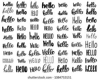 set of hello lettering