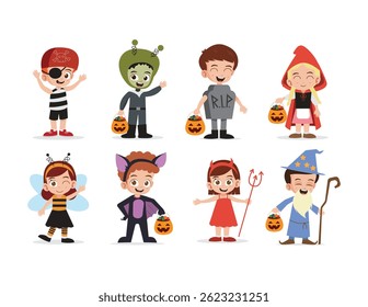 Set Helloweem Icons Charakter, Witch, Pempkin and Ghost