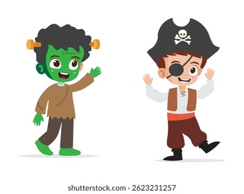 Set Helloweem Icons Charakter, Witch, Pempkin and Ghost
