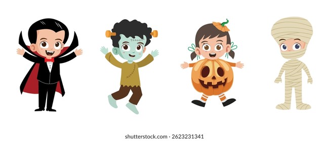 Set Helloweem Icons Charakter, Witch, Pempkin and Ghost