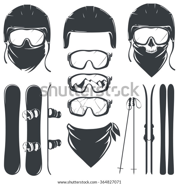 Set Helmet Goggles Skiing Snowboard 