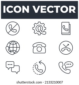 set of Help and support elements symbol template for graphic and web design collection logo vector illustration