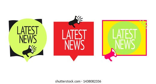 Set of helpful tips megaphone label. Vector illustration. Isolated on white background