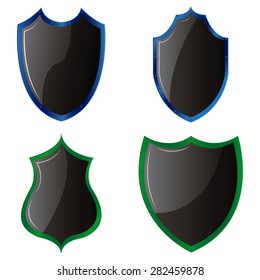 Set of heraldry shields on a white background. Vector illustration