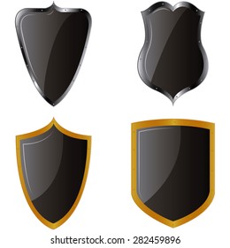 Set of heraldry shields on a white background. Vector illustration