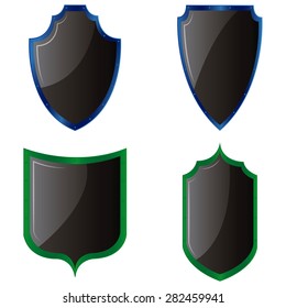 Set of heraldry shields on a white background. Vector illustration