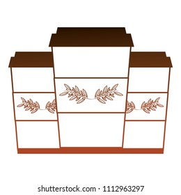 set herbs tea cups in plastic containers