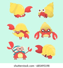 A set of hermit crab.