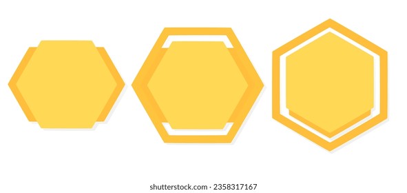 Set of hexagon backgrounds vector illustration.