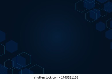 Set of hexagon cells .  structure of chemistry. Abstract background . Digital futuristic minimalism.  vector illustration