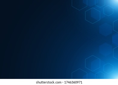 Satz von Hexagon-Zellen .  Struktur der Chemie. Abstrakter Hintergrund. Digitaler futuristischer Minimalismus.  Vektorgrafik