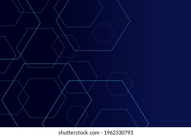 Set of hexagon cells .  structure of chemistry. Abstract background . Digital futuristic minimalism.  vector illustration