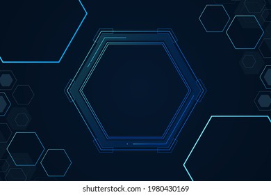 Set of hexagon cells .  structure of chemistry. Abstract background . Digital futuristic minimalism.  vector illustration