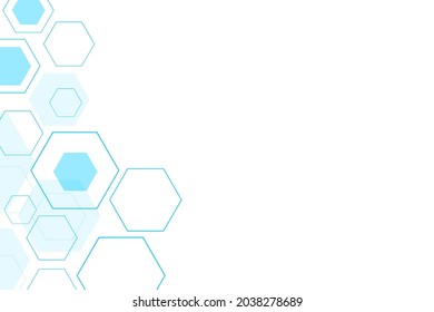 Set of hexagon cells .  structure of chemistry. Abstract background . Digital futuristic minimalism.  vector illustration