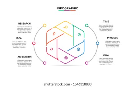 set hexagon color Infographic stack chart design with icons and options or steps. Infographics for business concept. Can be used for presentations banner, workflow layout, process diagram, flow chart 