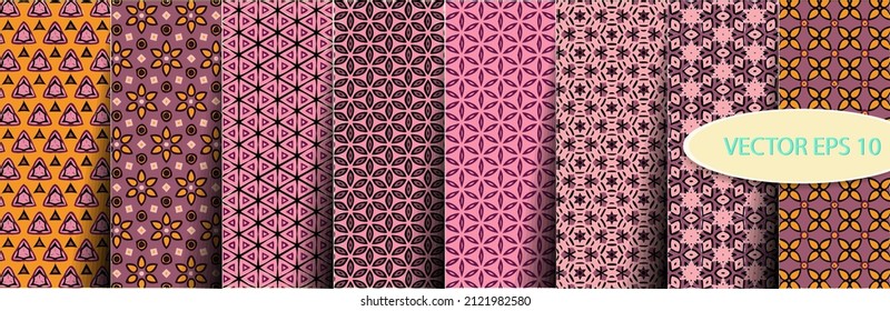 
set of hexagon ornament. beautiful geometric pattern. vector illustration. for design wallpaper, web page, banner, flyer.vector eps 10.