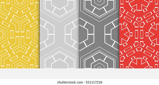 set of hexagon ornament. beautiful geometric pattern. vector illustration. for design wallpaper, web page, banner, flyer.