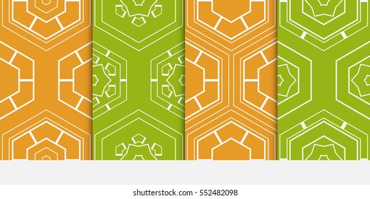 set of hexagon ornament. beautiful geometric pattern. vector illustration. for design wallpaper, web page, banner, flyer.