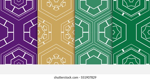 set of hexagons on a color background. vector. geometric pattern. for design wallpaper, web page, banner, flyer.