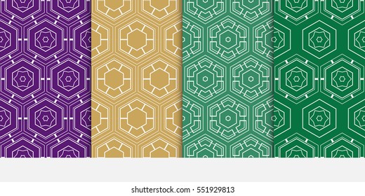 set of hexagons on a color background. vector. geometric pattern. for design wallpaper, web page, banner, flyer.
