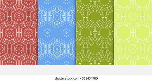 set of hexagons. seamless vector illustration. for design wallpaper, web page, banner, flyer.