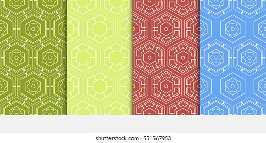 set of hexagons. seamless vector illustration. for design wallpaper, web page, banner, flyer.
