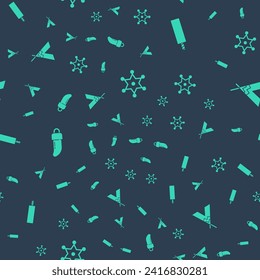 Set Hexagram sheriff, Dynamite bomb, Tooth and Indian teepee or wigwam on seamless pattern. Vector