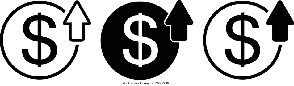 Set Of High Cost Icon, Simple Icon Vector Design, best used for presentation, application, web and banner