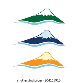 set of high mountains